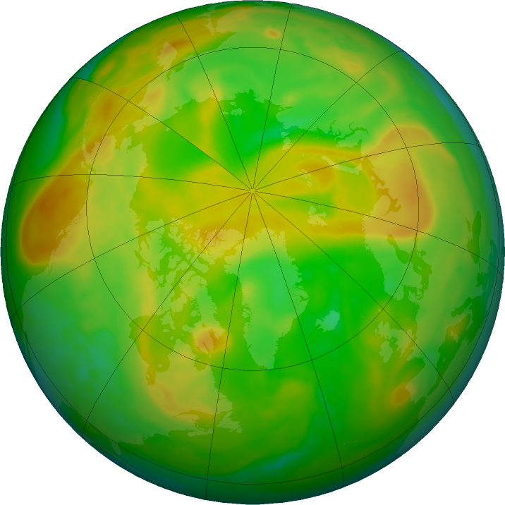 Arctic ozone map for 08 June 2018